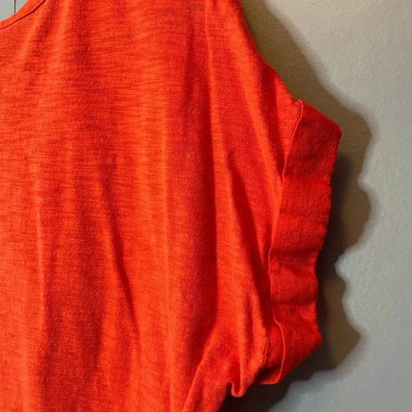 Lucky Brand Women's Half button down short sleeve top orange Size small - Picture 5 of 5